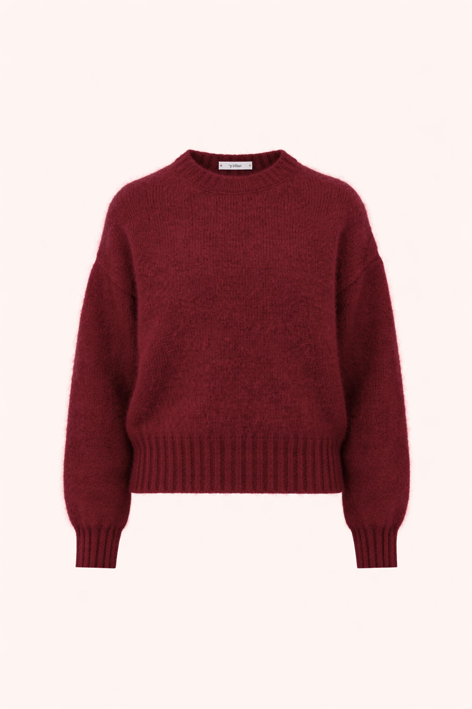 By-Bar Sonny Wine Rose Mohair Pullover Damen rot
